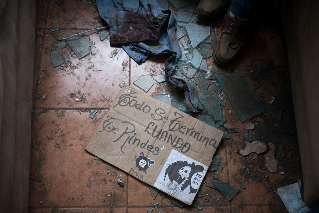 La casa de Alejandro Urroz fue destruida por las turbas sandinistas. Fotos: Carlos Herrera.