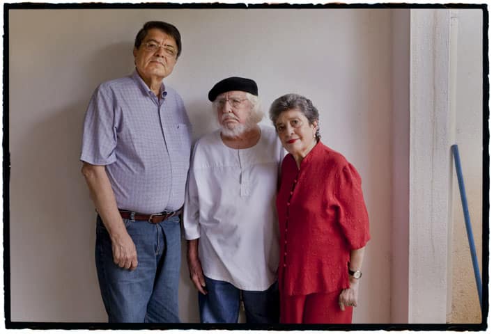 Sergio Ramírez Mercado con Ernesto Cardenal y Claribel Alegría