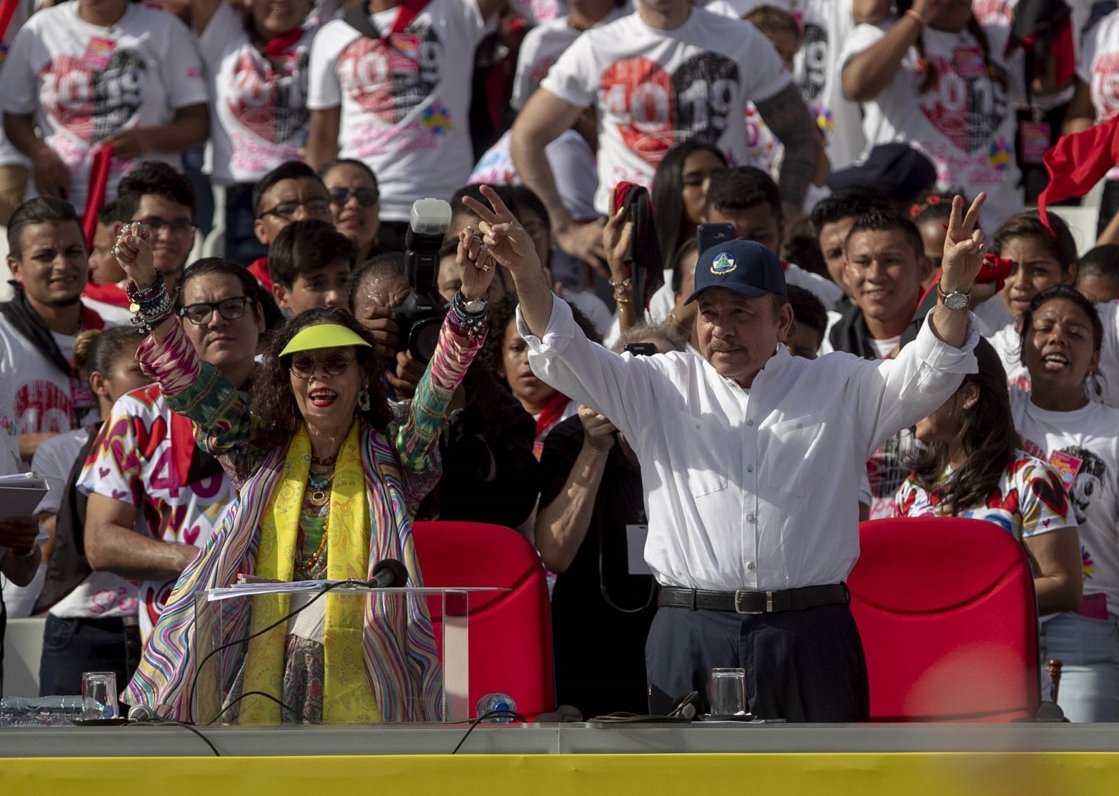 Daniel Ortega y Rosario Murillo, 19 de julio de 2019