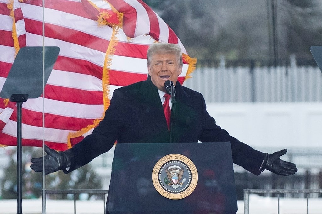 Donald Trump en discurso el 6 de enero de 2021