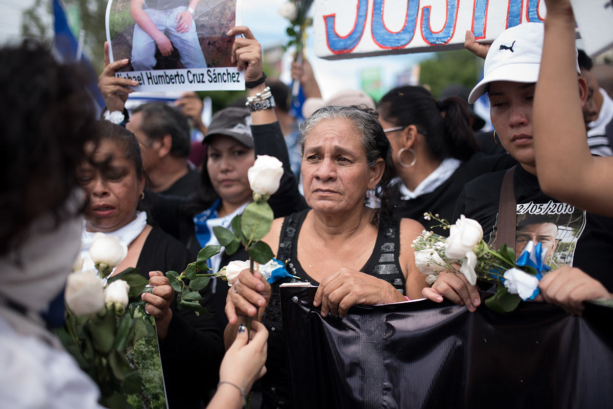 Maritza Ruedas, abuela de Jessner Rivas, adolescente de 16 años que fue asesinado en abril de 2018, durante la marcha del 30 de mayo. Carlos Herrera | Confidencial