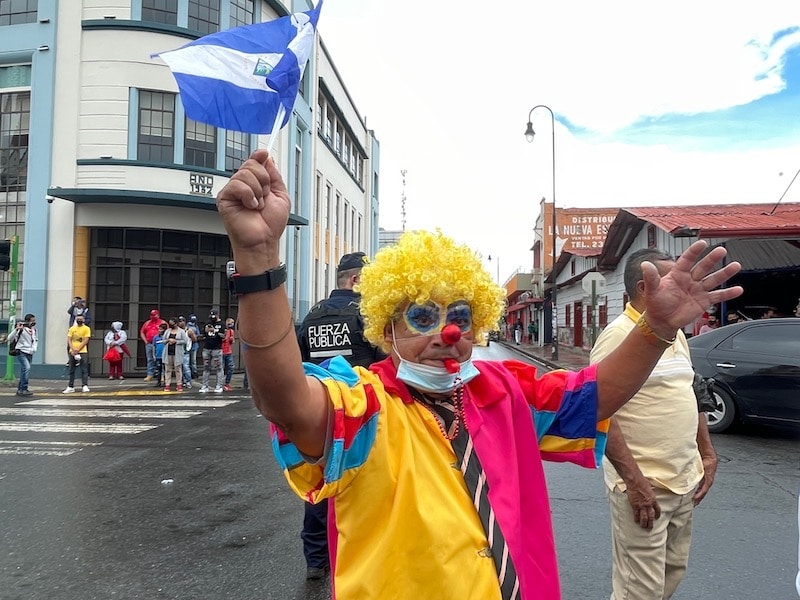 Nicaraguans marched in Costa Rica