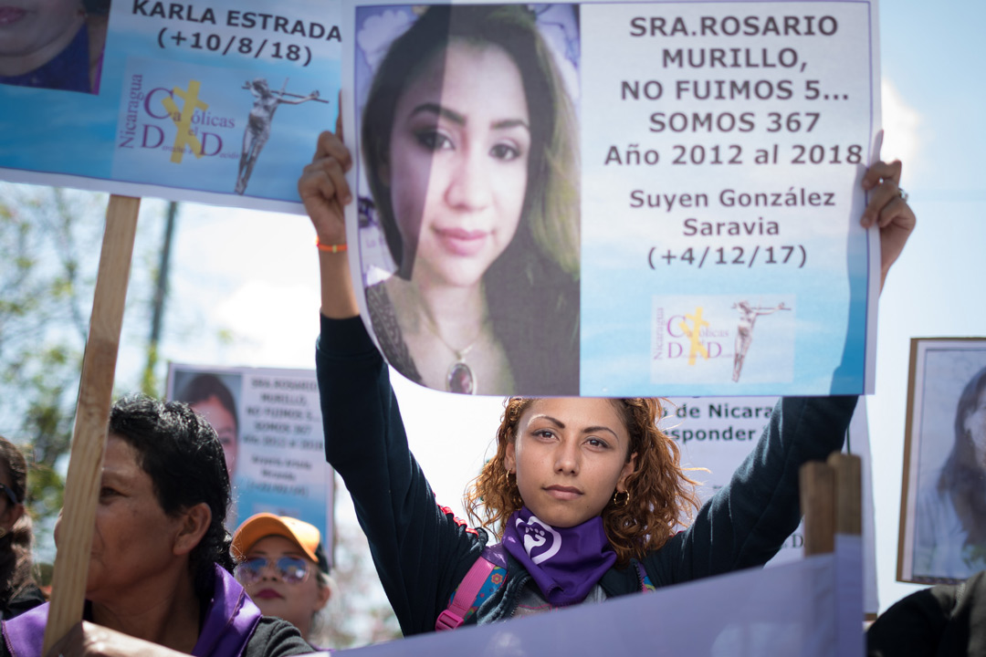 marcha mujeres Nicaragua