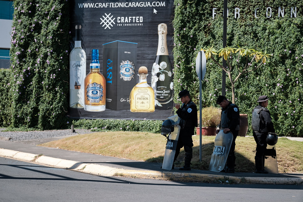 Policías en las calles Nicaragua