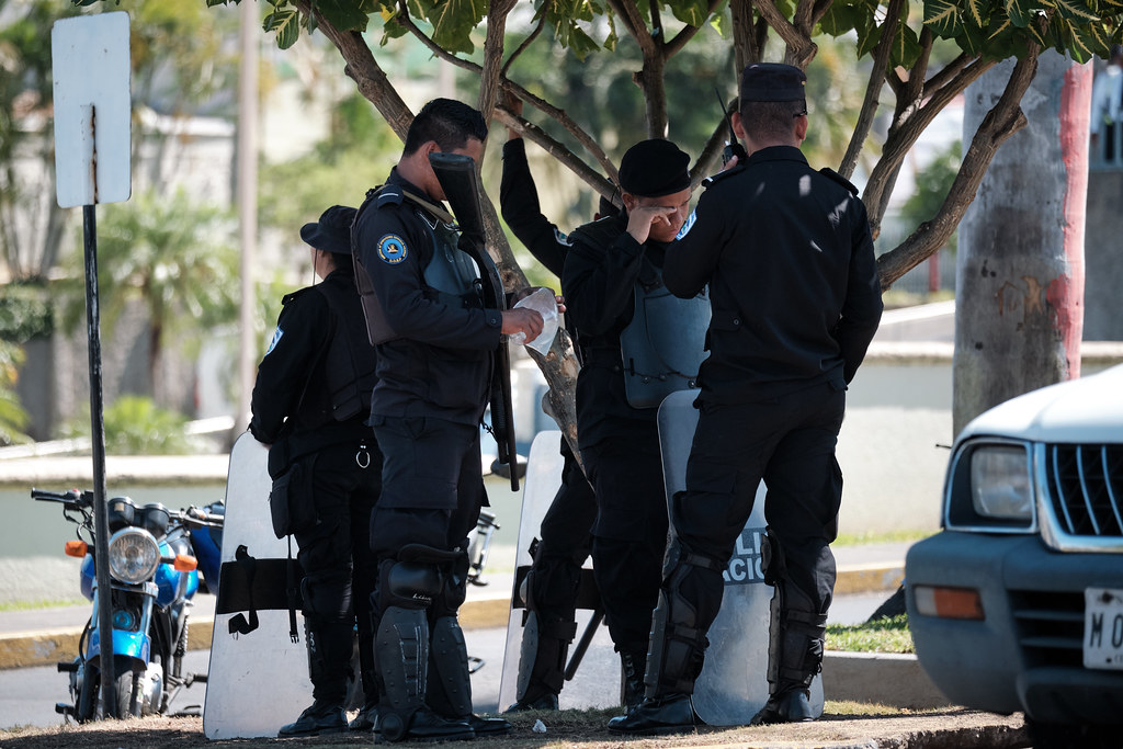 Policía calles Managua