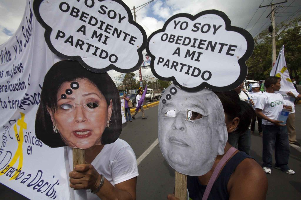 Una protesta realizada en Managua contra el Poder Judicial. Carlos Herrera/Archivo