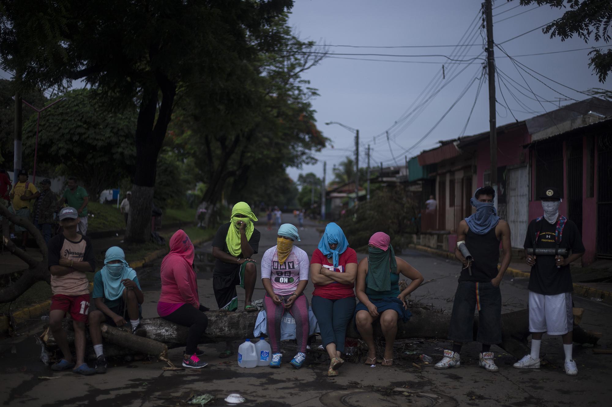 Manifestantes antiOrtega en Masaya, Nicaragua, junio 5, 2018. Foto: Víctor Peña / El Faro.
